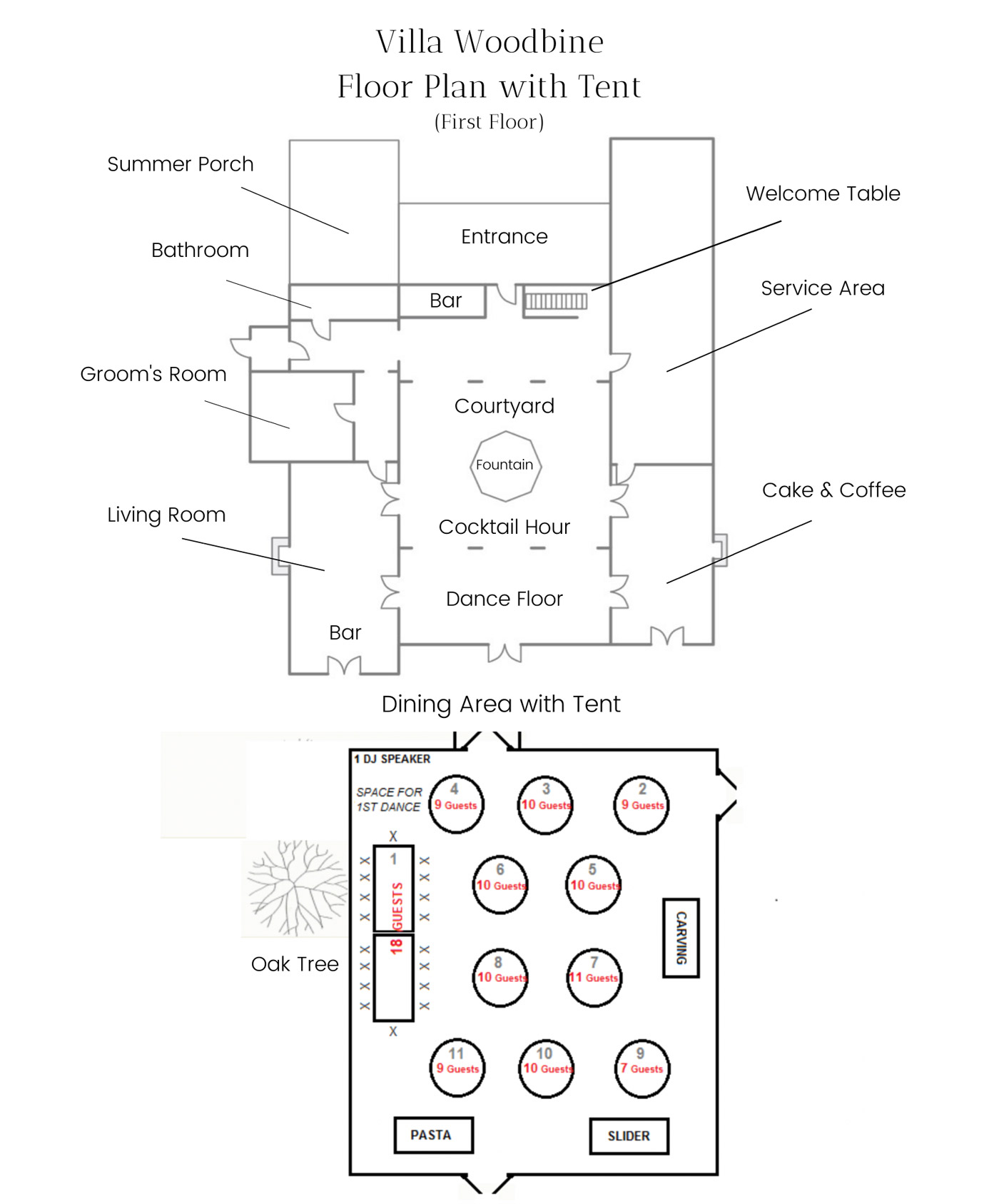 Floor Plan with Tent