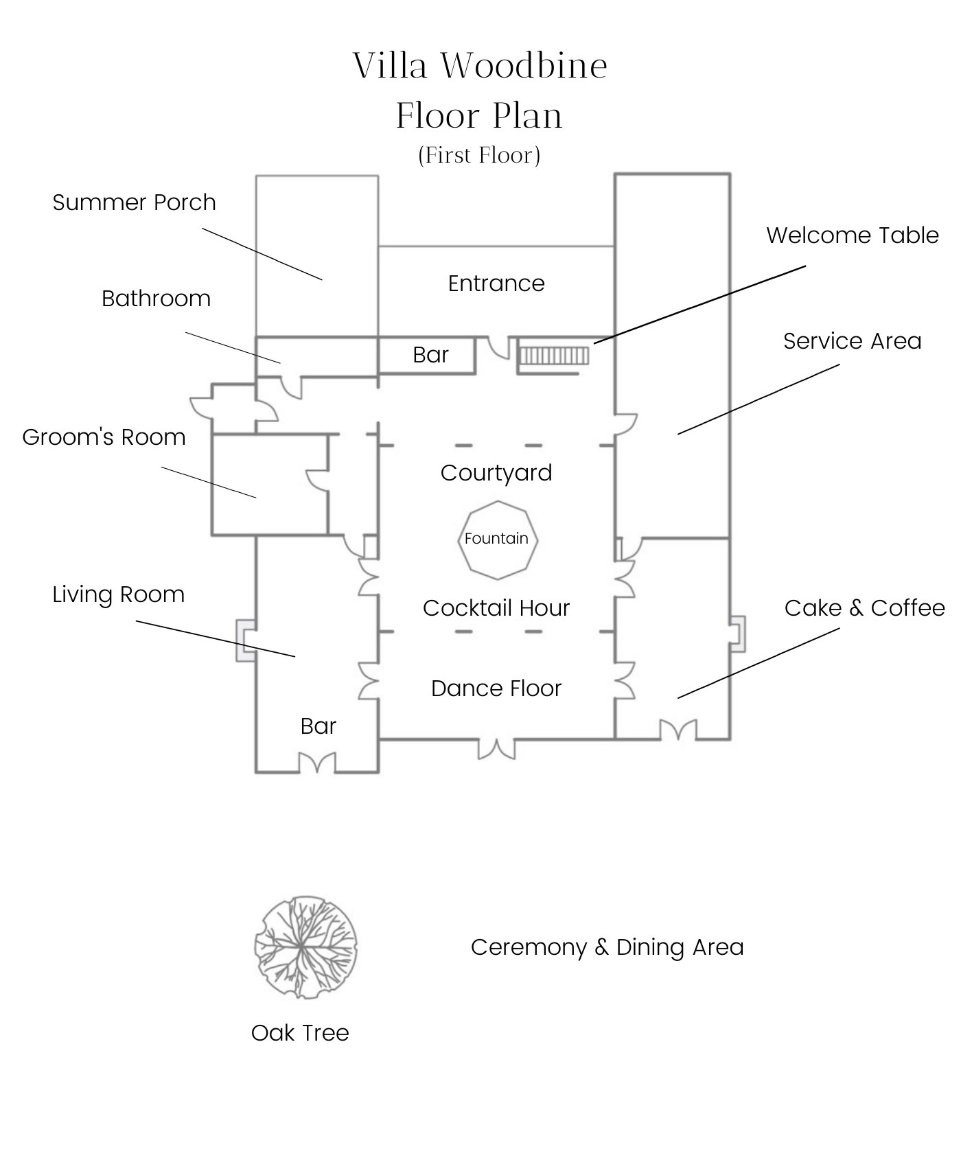 Villa Woodbine floor plan