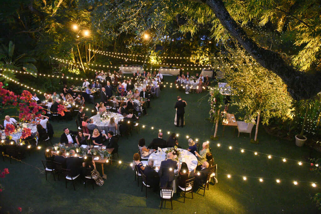 Villa Woodbine Wedding Reception First Dance in the Garden