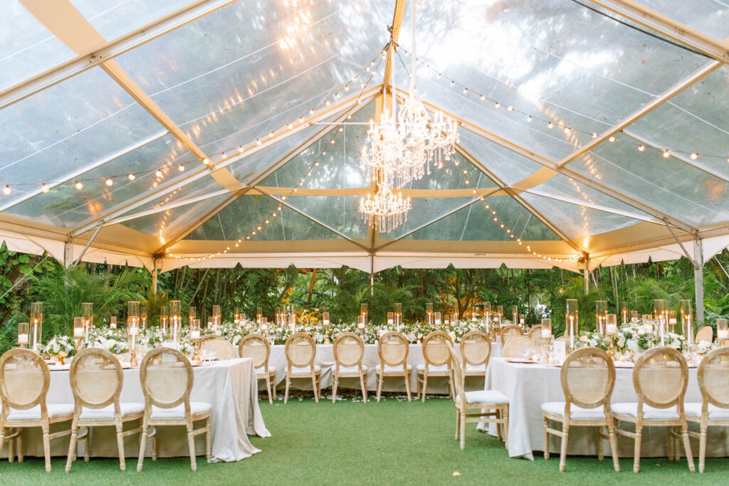 Villa Woodbine Reception Dinner in the garden